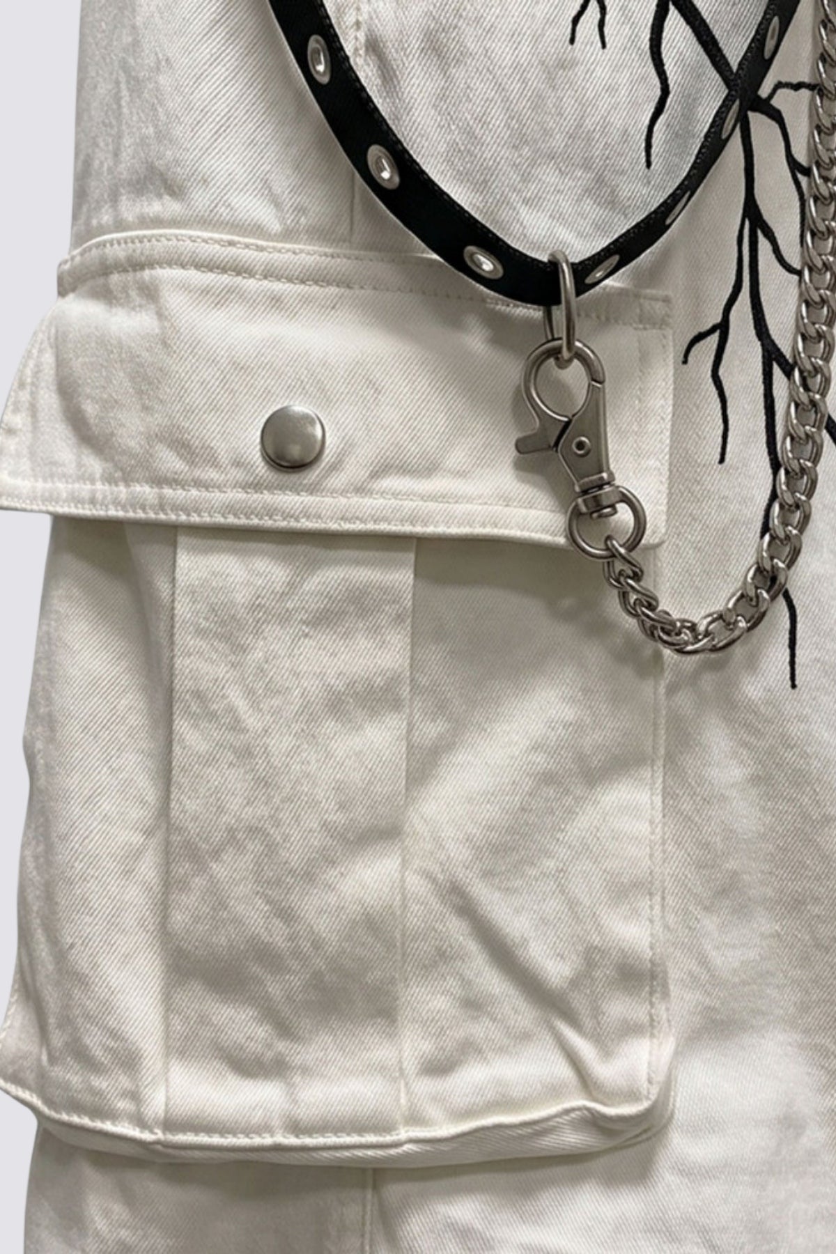 Rugged Cloth Print Cargo Pants