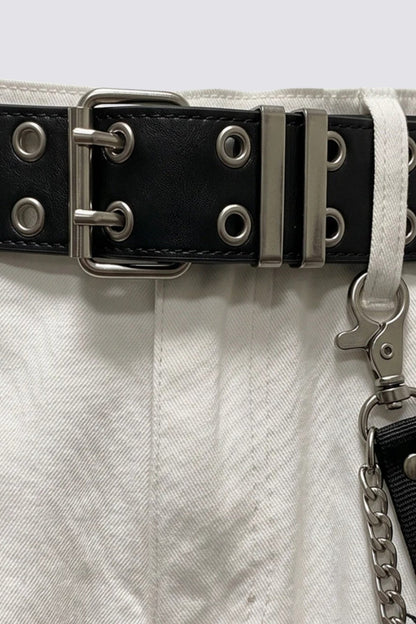 Rugged Cloth Print Cargo Pants