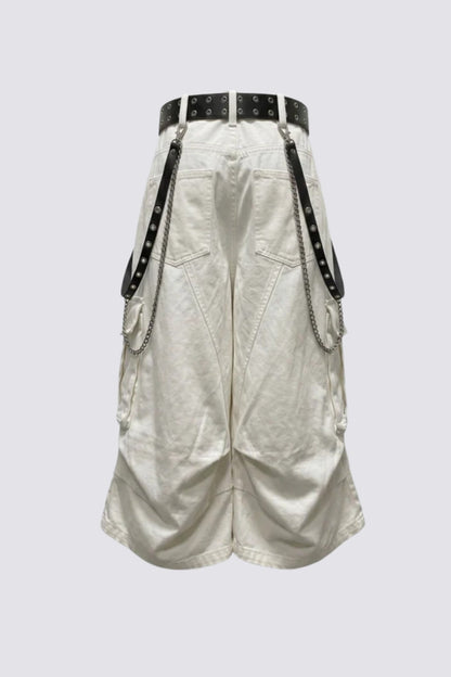 Rugged Cloth Print Cargo Pants