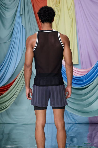 Rugged Lattice Mesh Tank Top