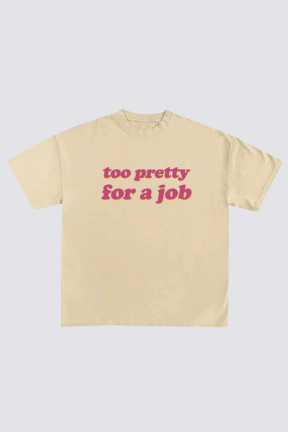 Rugged Mark Print T-Shirt Apricot