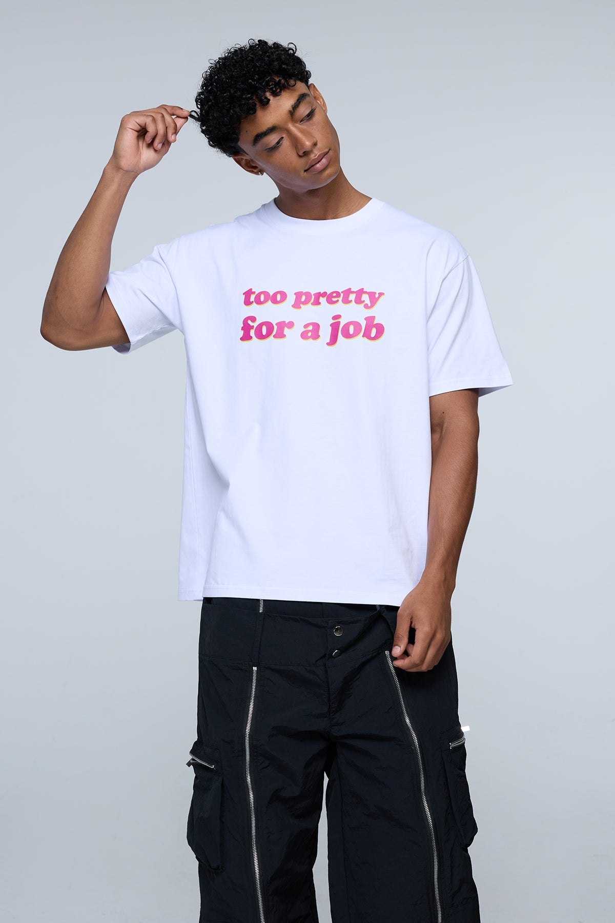 Rugged Mark Print T-Shirt White
