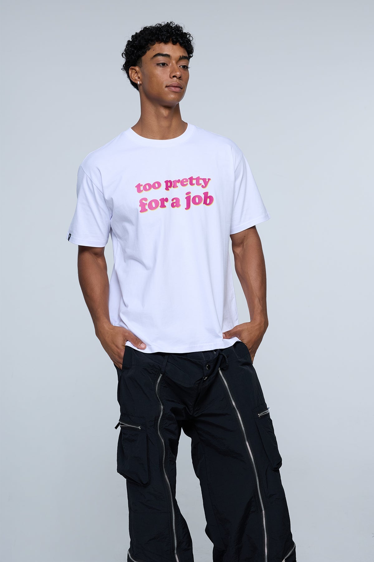 Rugged Mark Print T-Shirt White