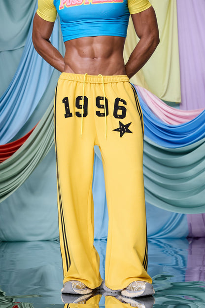 Rugged Taper Print Stripe Straight Pants