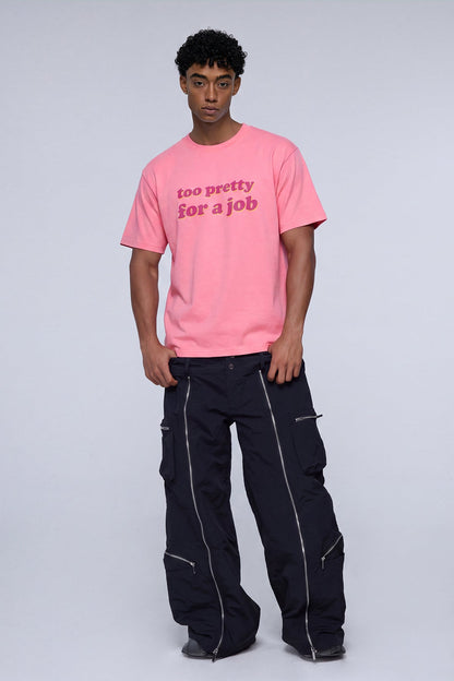 Rugged Mark Print T-Shirt Pink