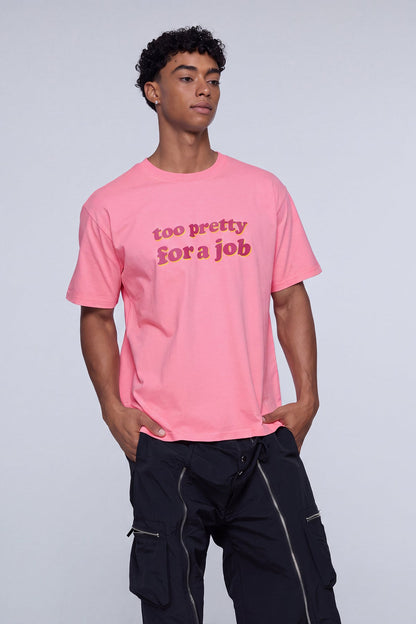 Rugged Mark Print T-Shirt Pink