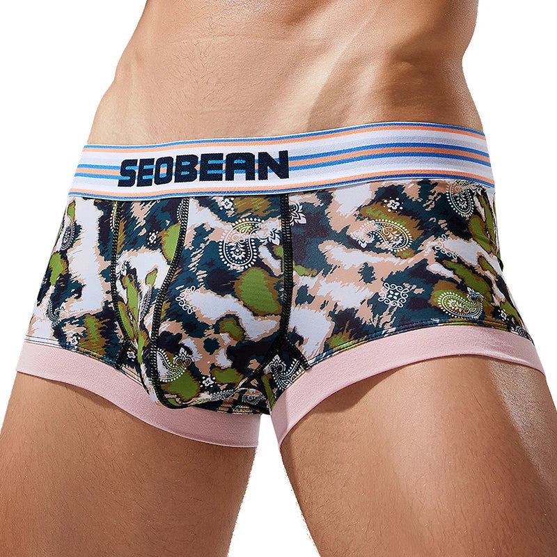 SEOBEAN Wild Comfort Mesh Camouflage Briefs