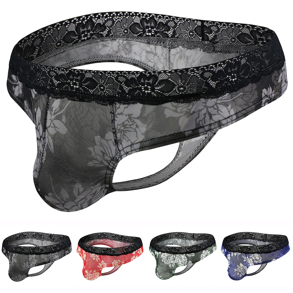 Floral Fantasy Lace Men's Thong