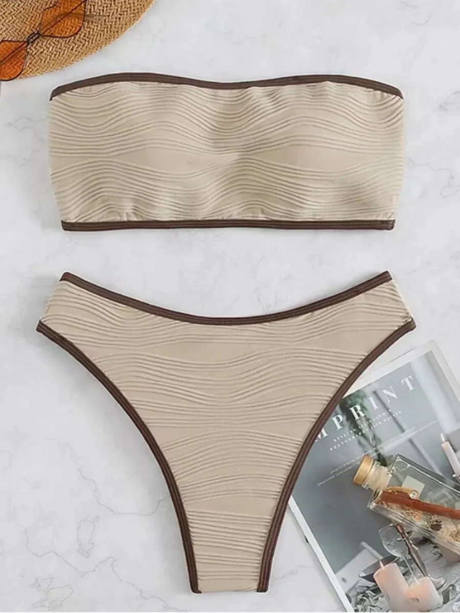 Contrasting Bikini Set