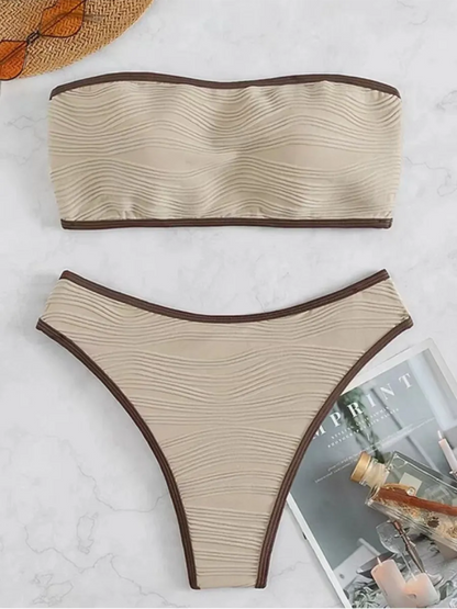 Contrasting Bikini Set