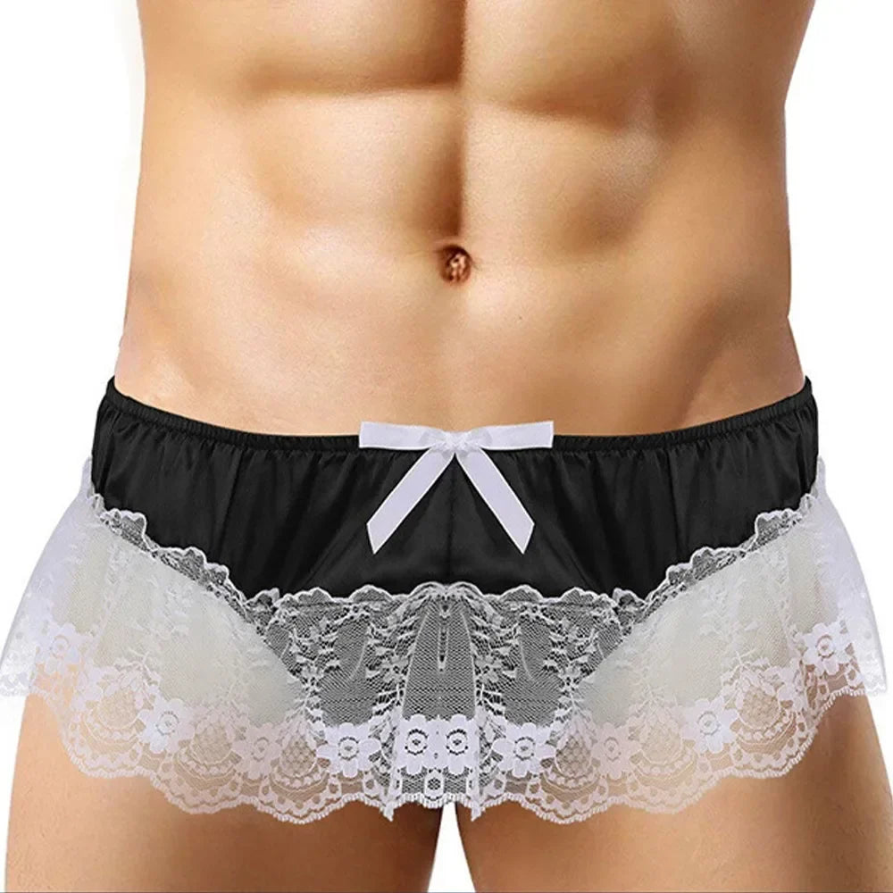 Bow & Lace Sissy Panties