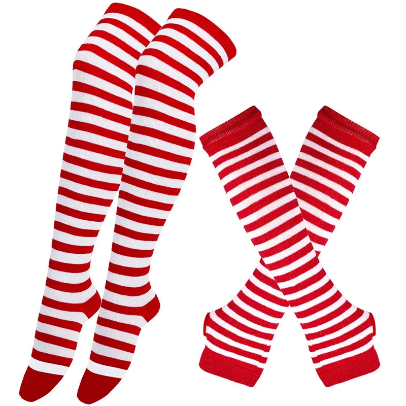 Matching Thigh High + Handwarmer Set
