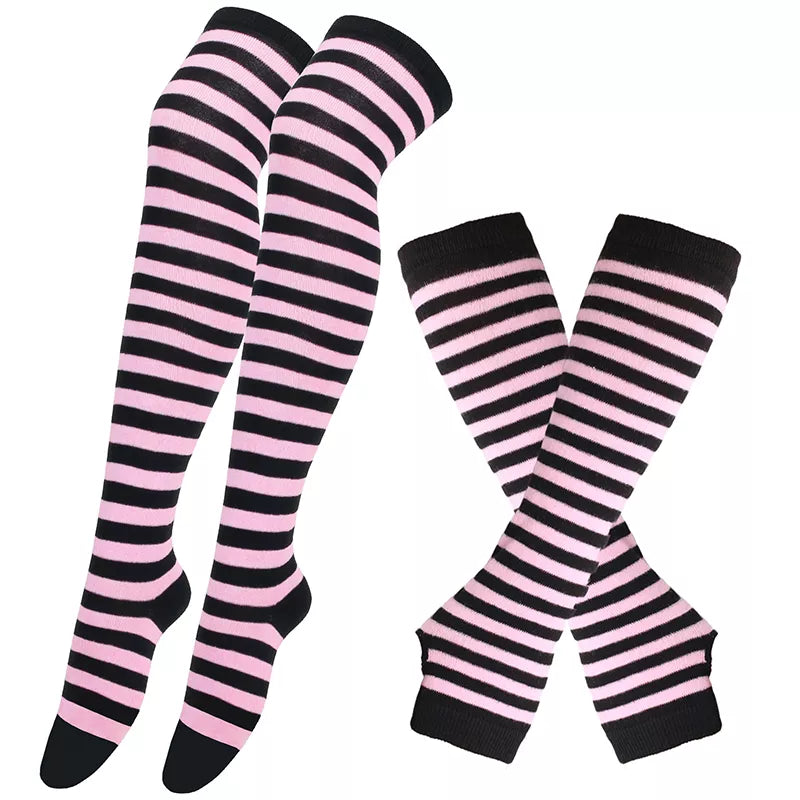Matching Thigh High + Handwarmer Set
