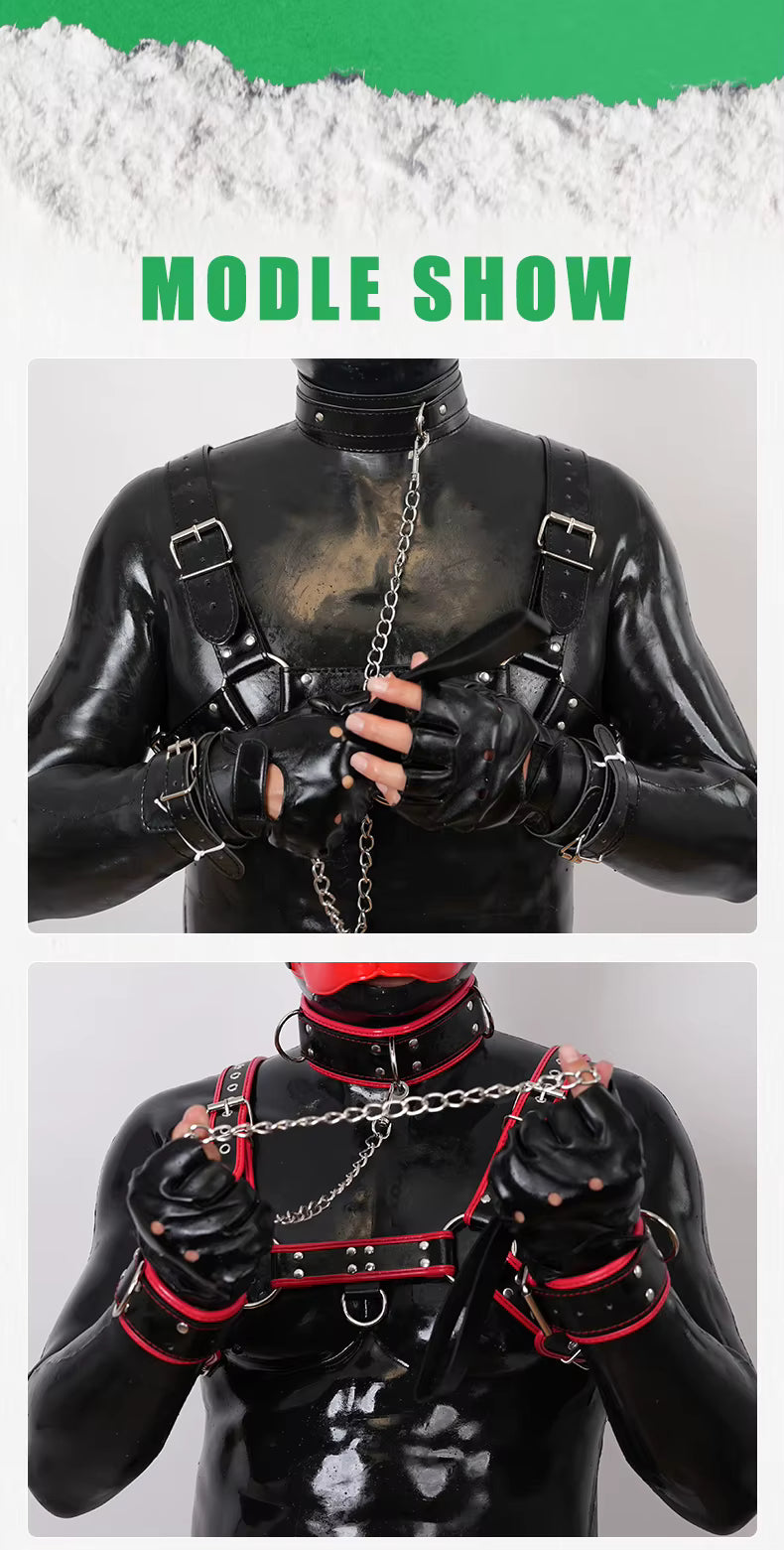 Harness, Cuff, Collar Bundle Orange