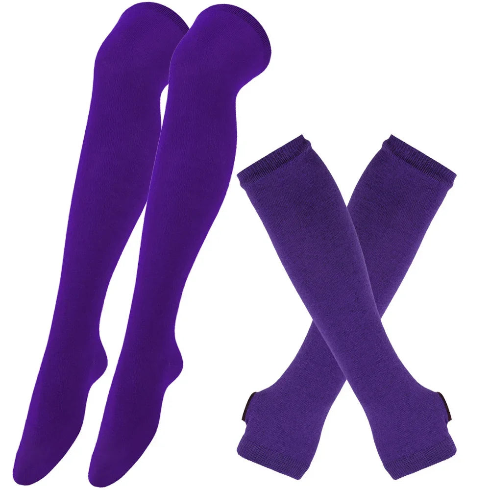 Matching Thigh High + Handwarmer Set