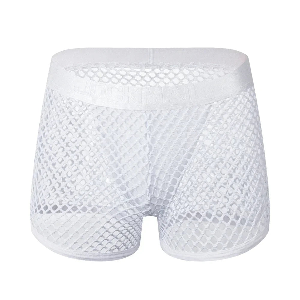 Jockmail 'Reveal All Fishnet' Underwear Shorts