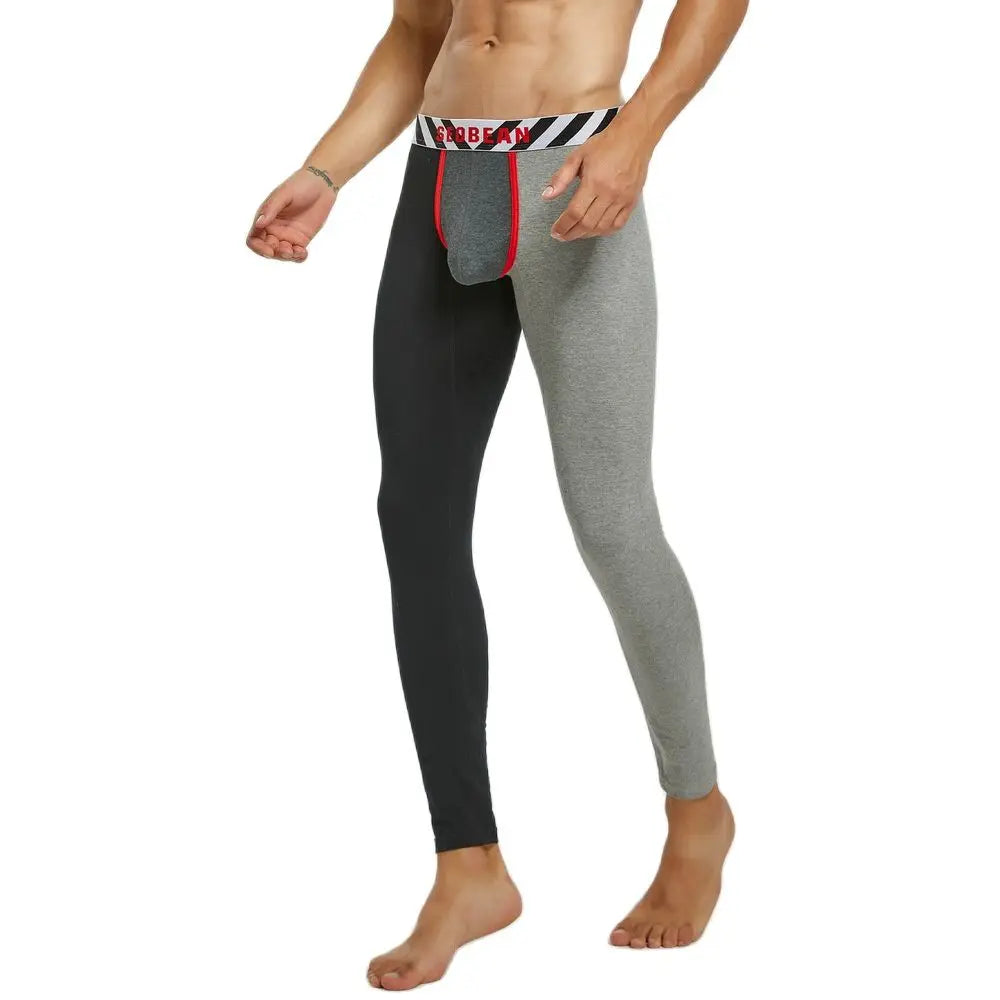 SEOBEAN Color Block Thermal Long Johns