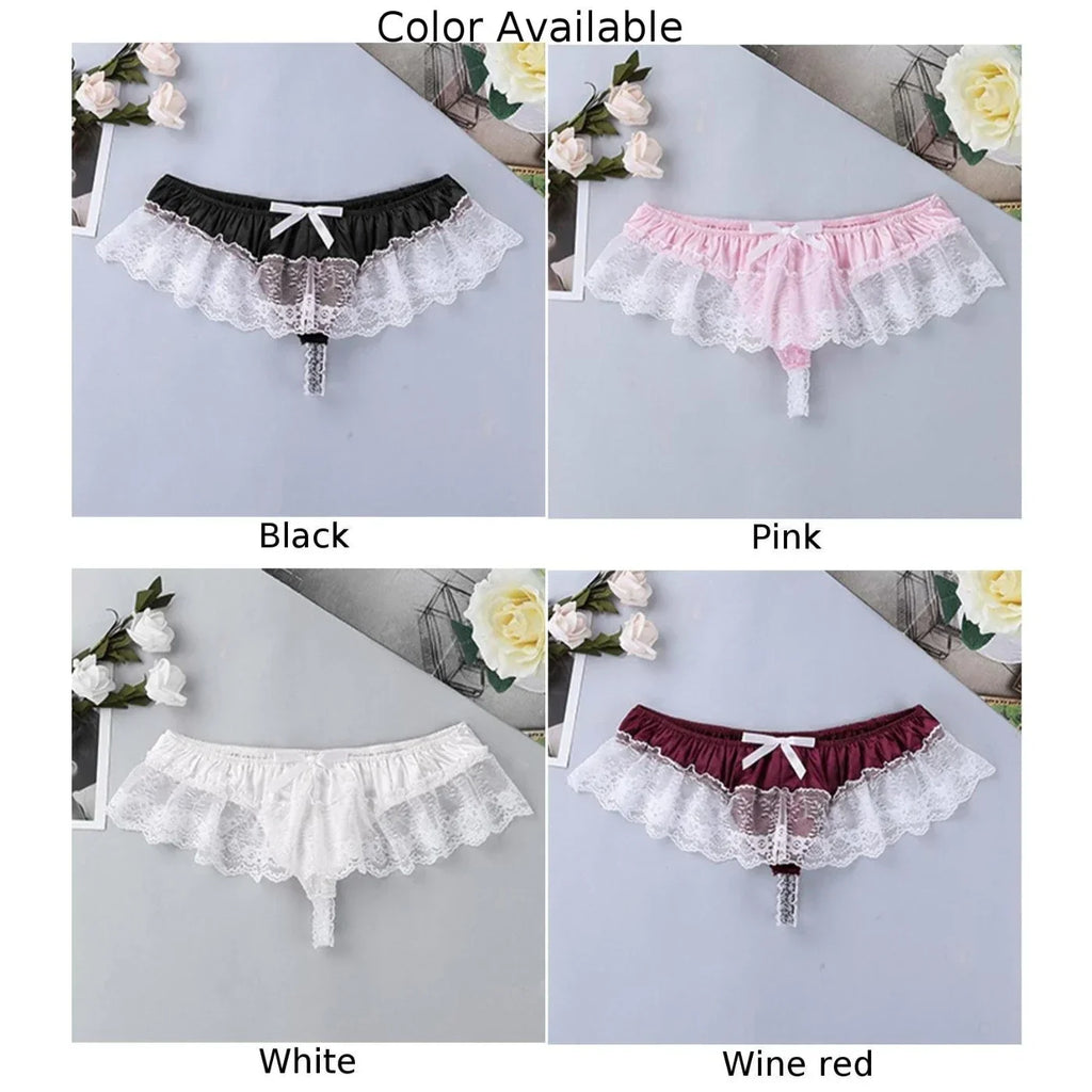 Bow & Lace Sissy Panties