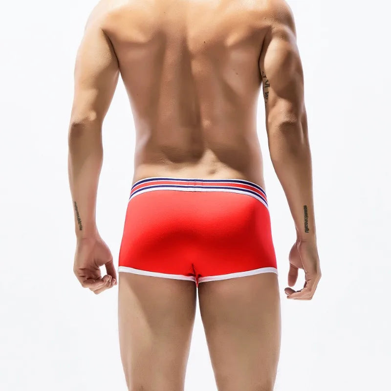 SEOBEAN Racing Stripes Low Rise Boxer Briefs