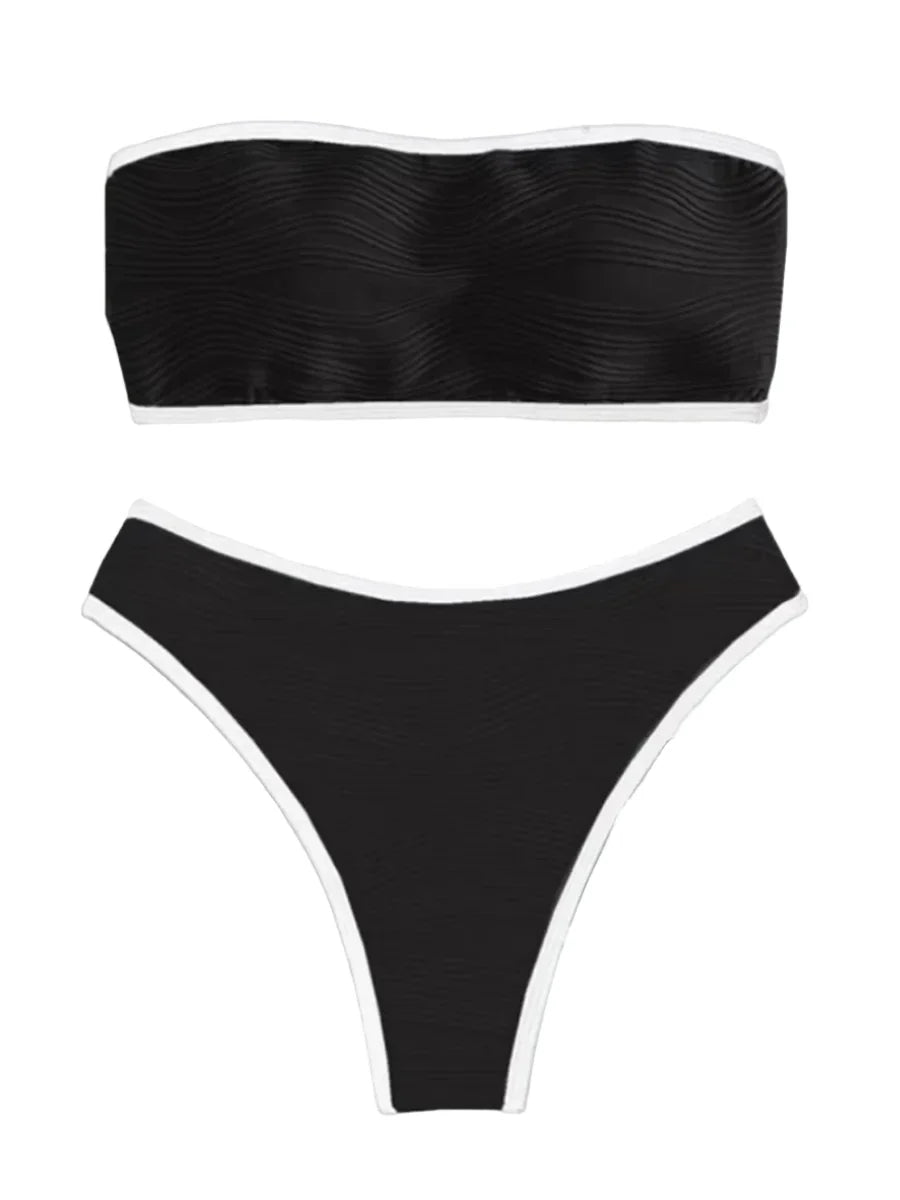 Contrasting Bikini Set