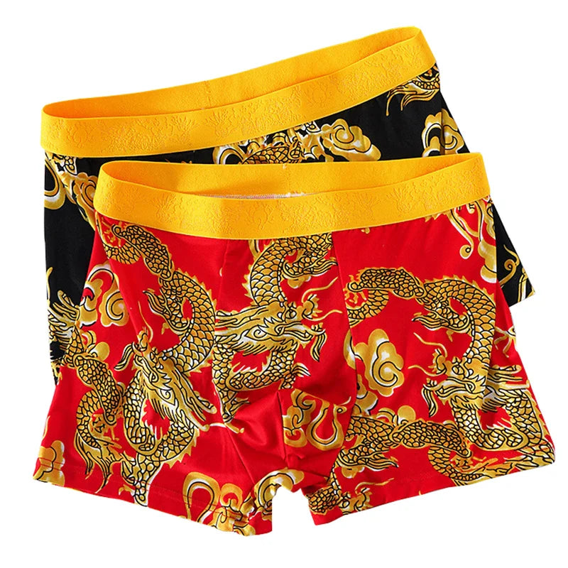 Dragon Daddy Bold Print Men’s Boxer Shorts (4 Pack)