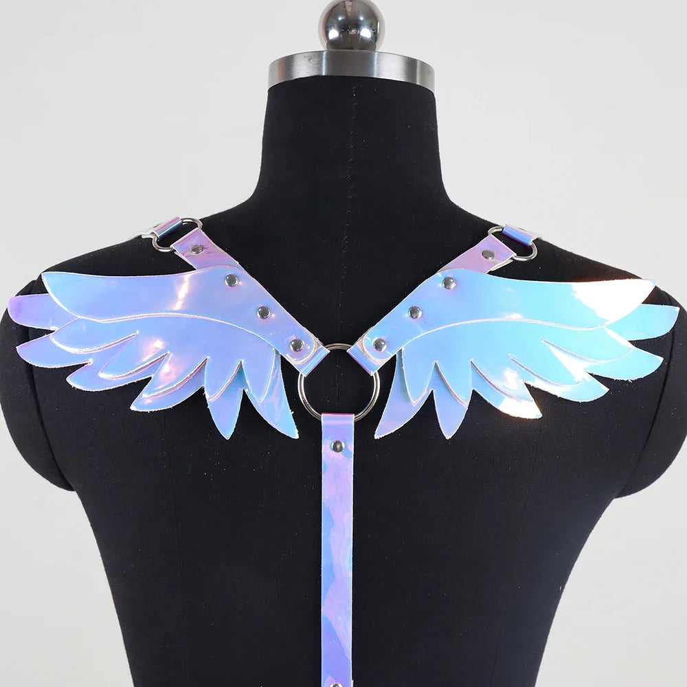 Holo Gothic Angelic Wings Harness