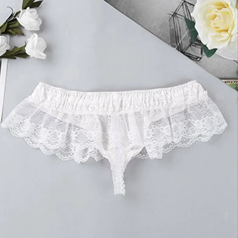 Bow & Lace Sissy Panties