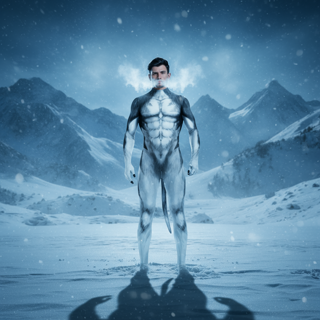 Husky Fantasy Fetish Bodysuit With Tail