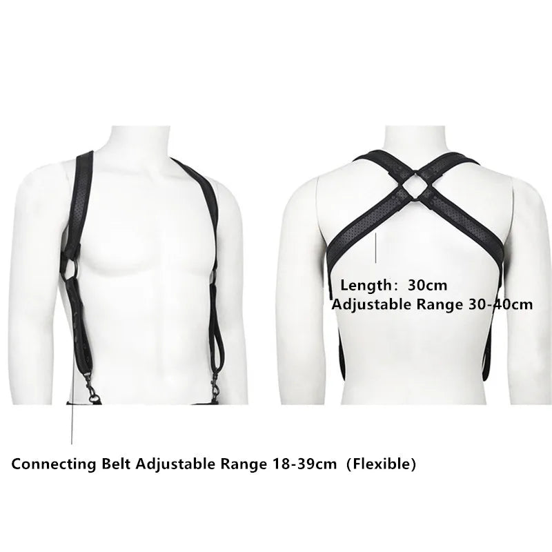 Neoprene Backless Fetishwear Suspenders
