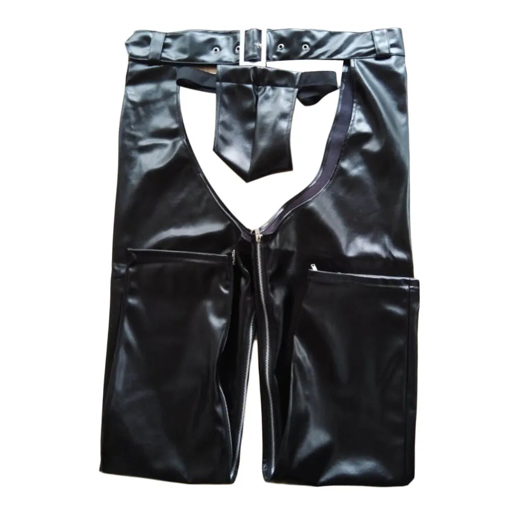 PU Leather Assless Chaps For Men