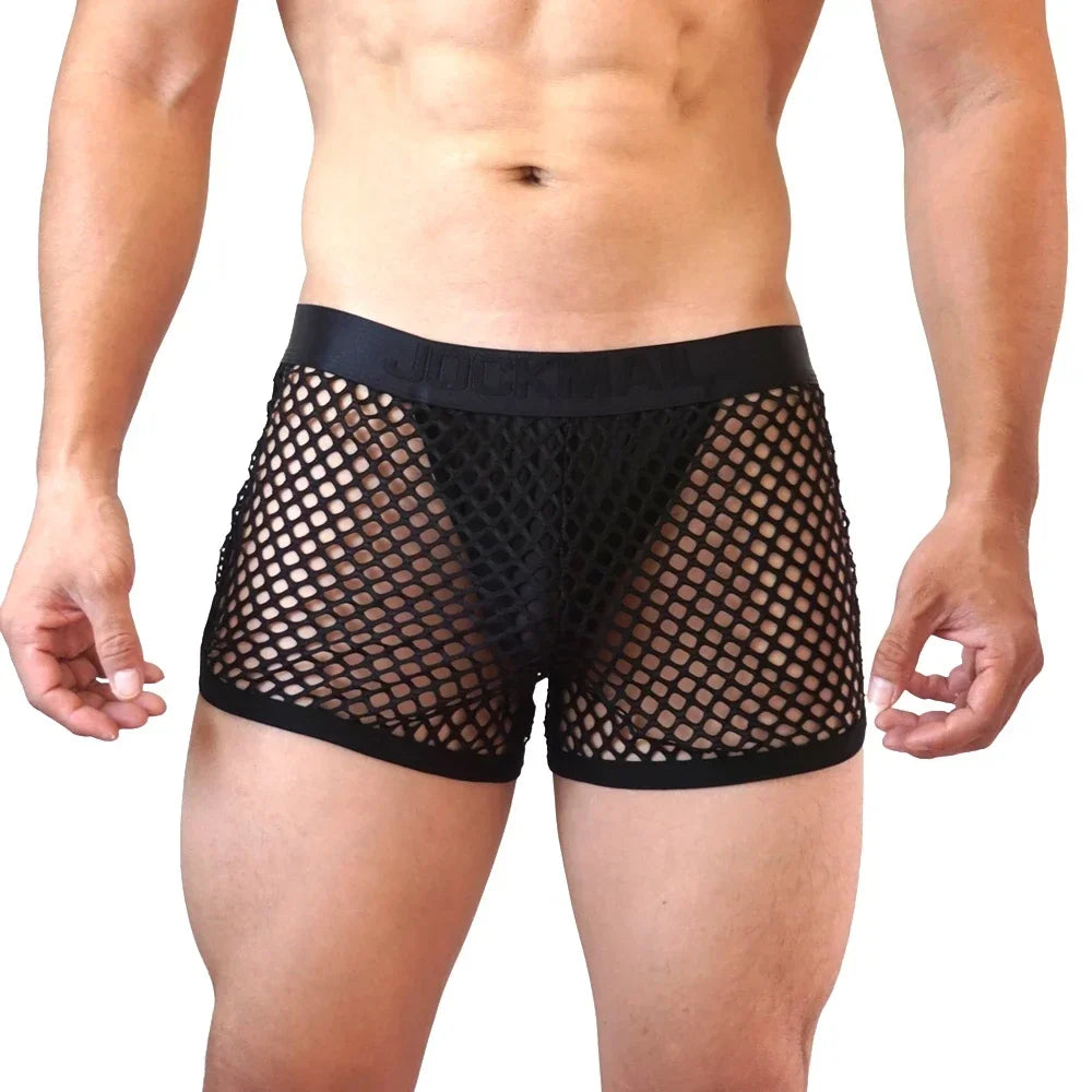 Jockmail 'Reveal All Fishnet' Underwear Shorts