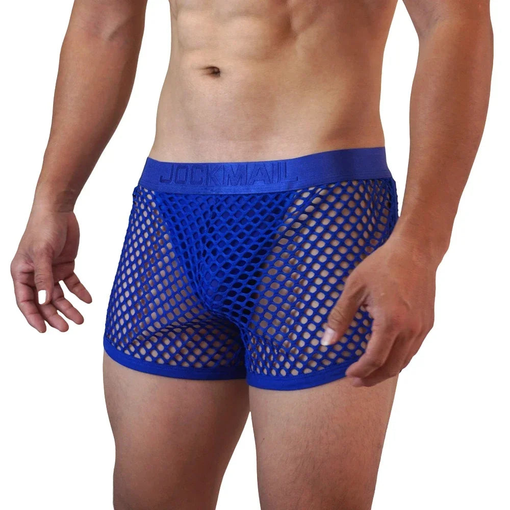 Jockmail 'Reveal All Fishnet' Underwear Shorts