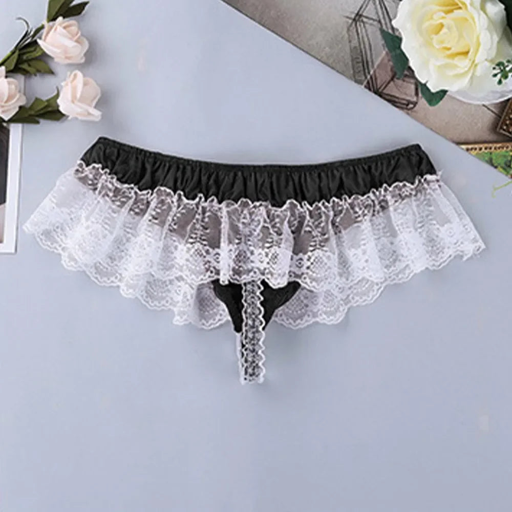 Bow & Lace Sissy Panties