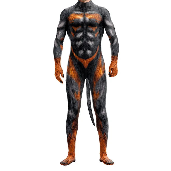 Rottweiler Fantasy Fetish Bodysuit With Tail