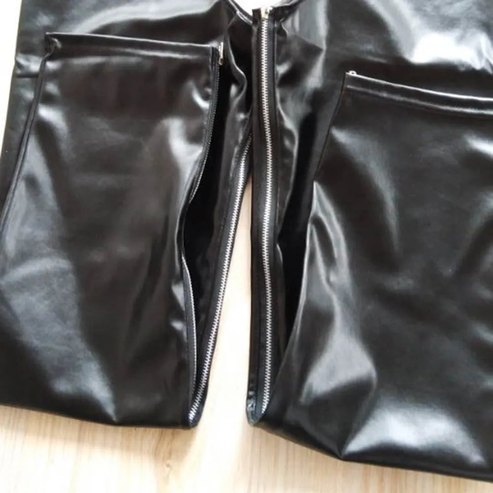 PU Leather Assless Chaps For Men