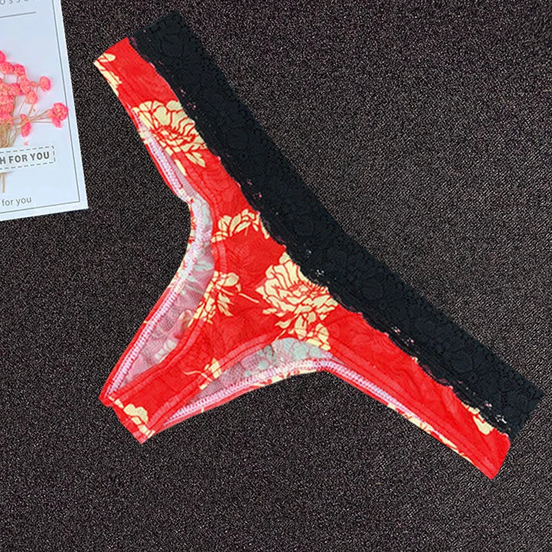 Floral Lace Thong