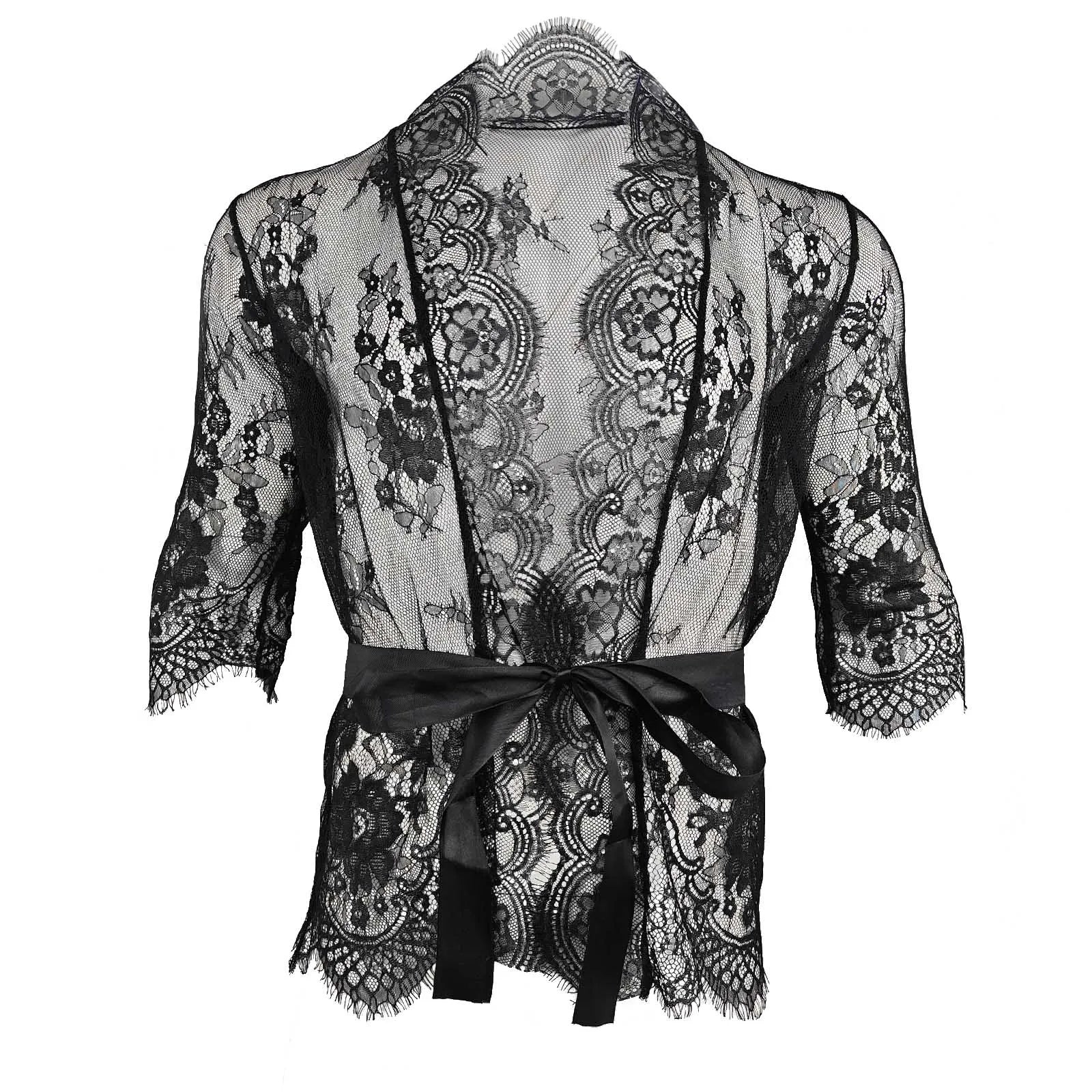 Lace Dreamer Short Floral Male Kimono