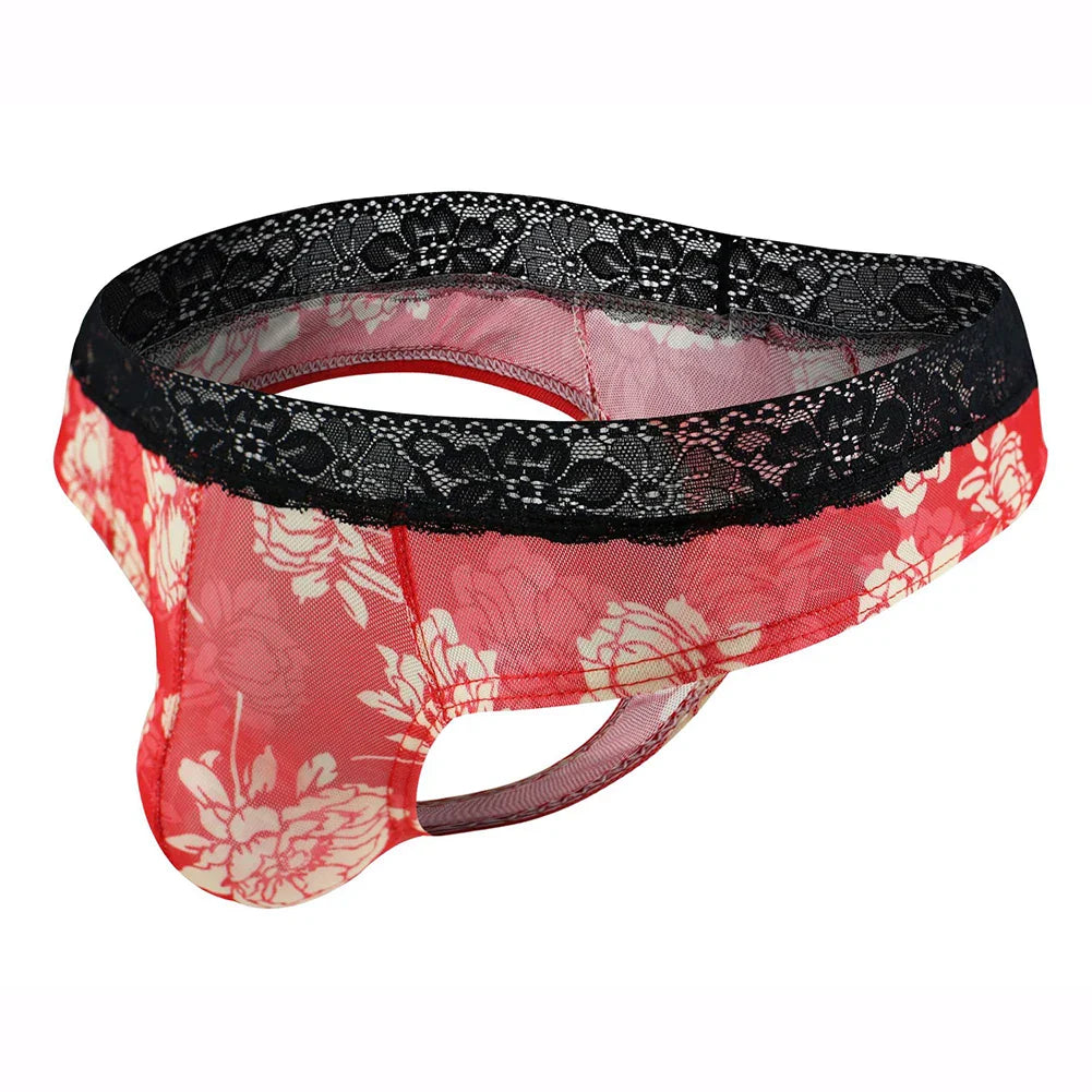 Floral Fantasy Lace Men's Thong