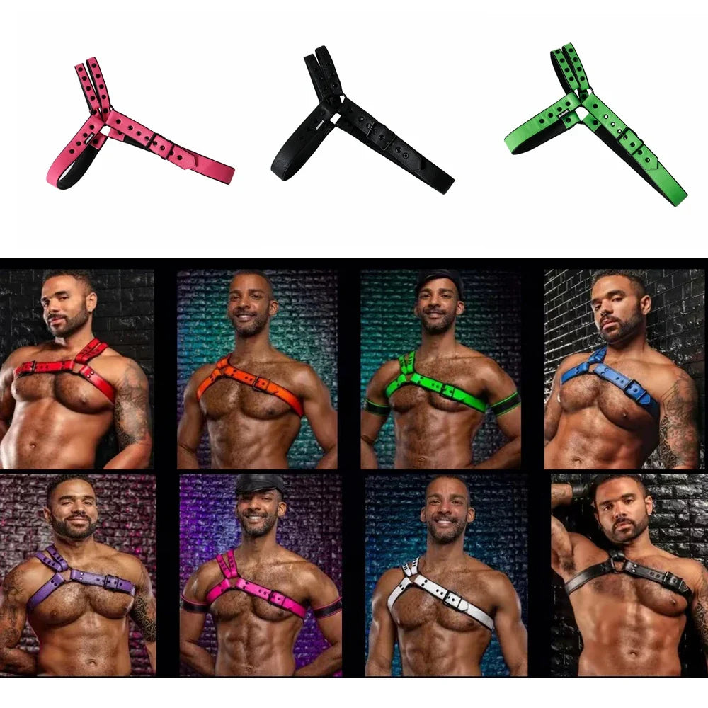 Leather Tri Harness Chest Armor