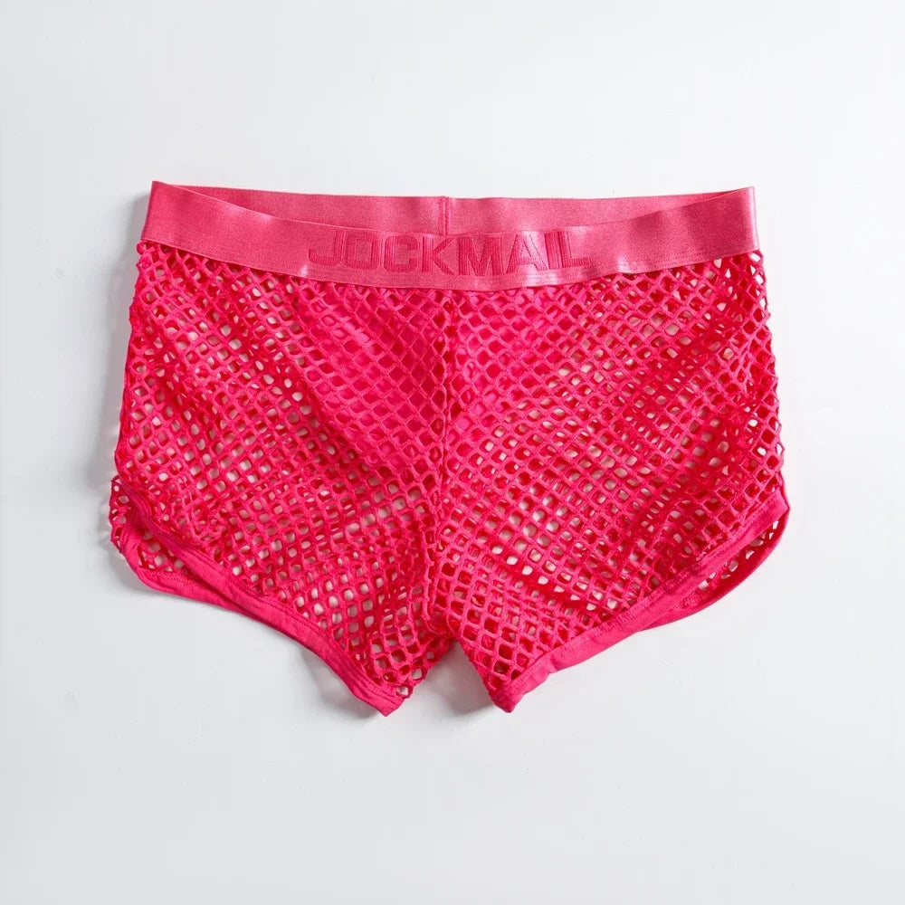 Jockmail 'Reveal All Fishnet' Underwear Shorts
