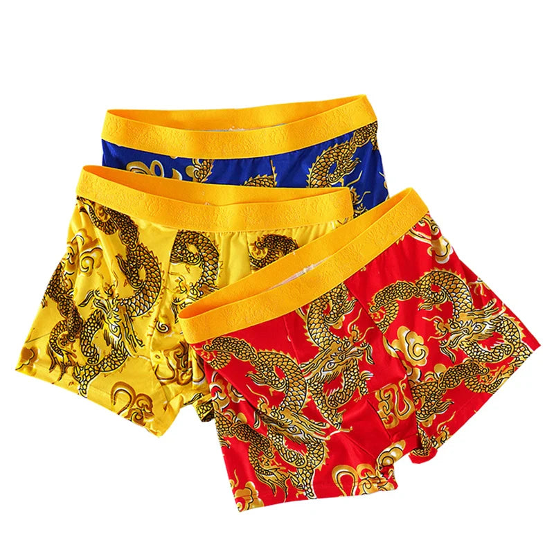 Dragon Daddy Bold Print Men’s Boxer Shorts (4 Pack)