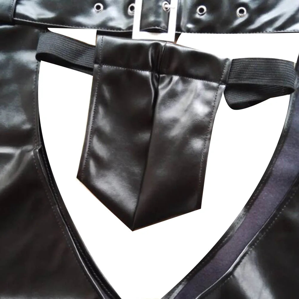 PU Leather Assless Chaps For Men