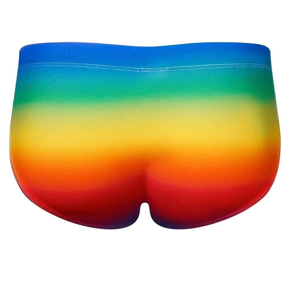Jockmail Rainbow Push-Up Swim Trunks