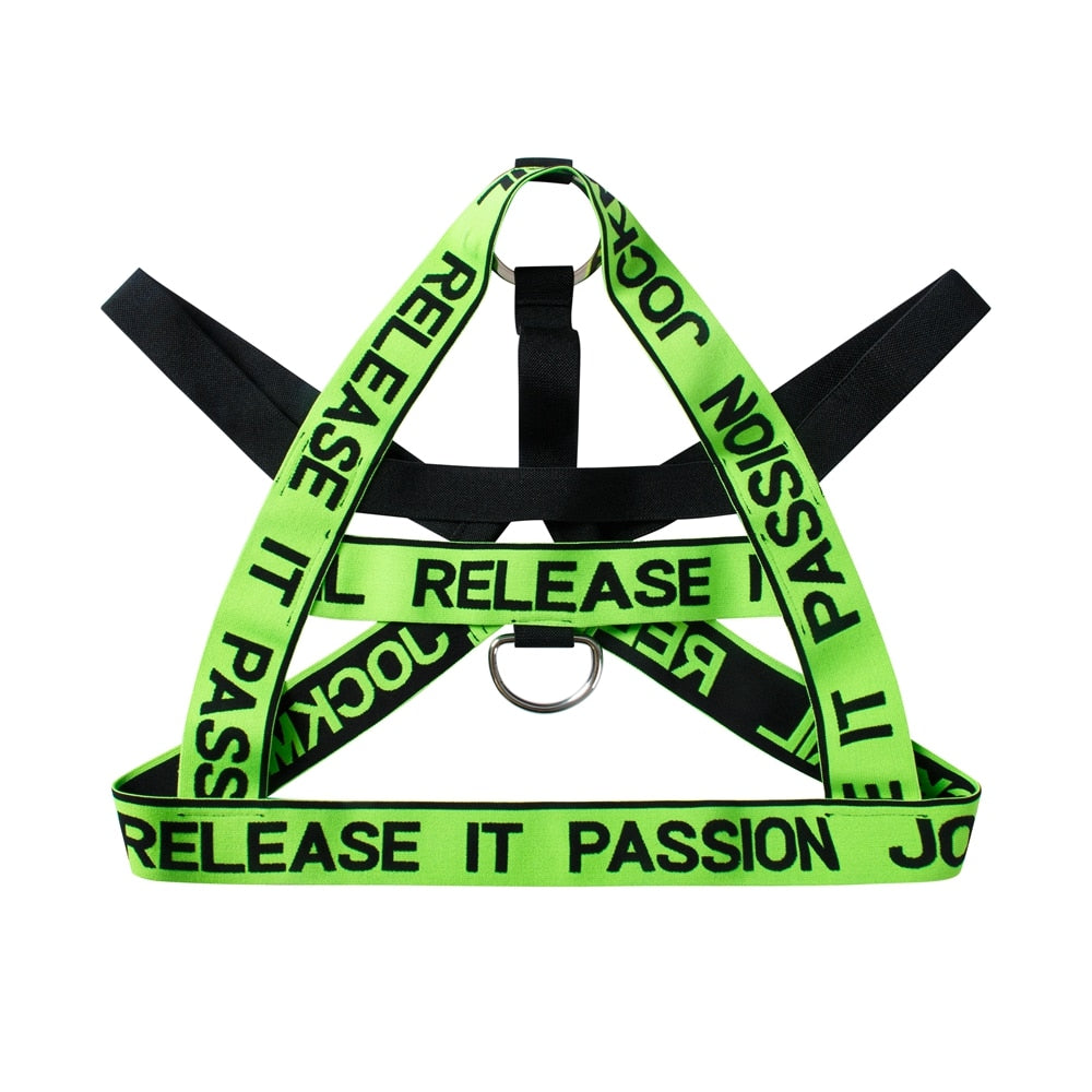 Jockmail Neon Release It Passion Elastic Chest Harness