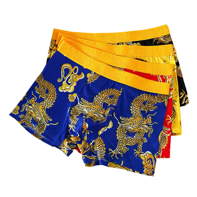 Dragon Daddy Bold Print Men’s Boxer Shorts (4 Pack)