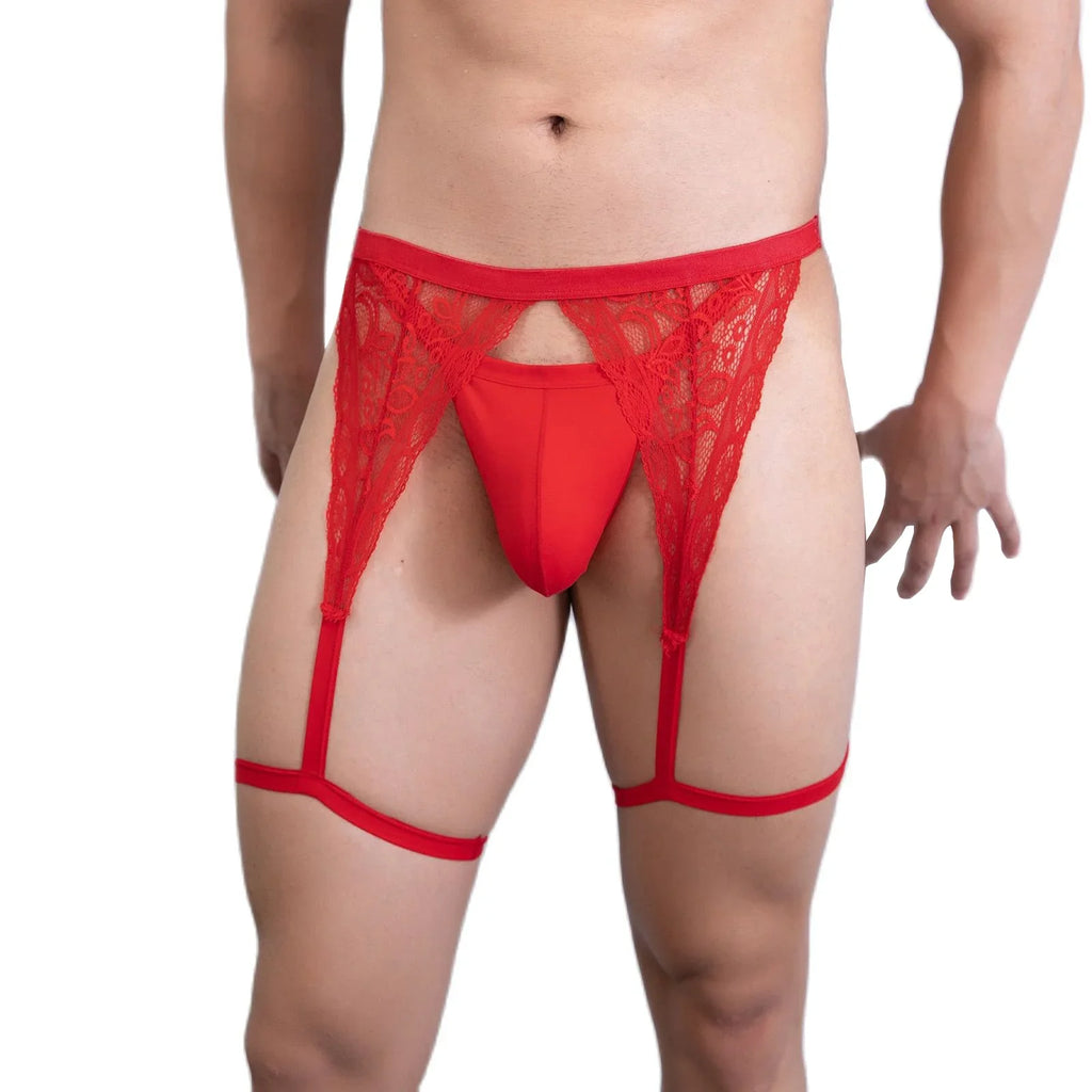 Men's Lace Garter Underwear