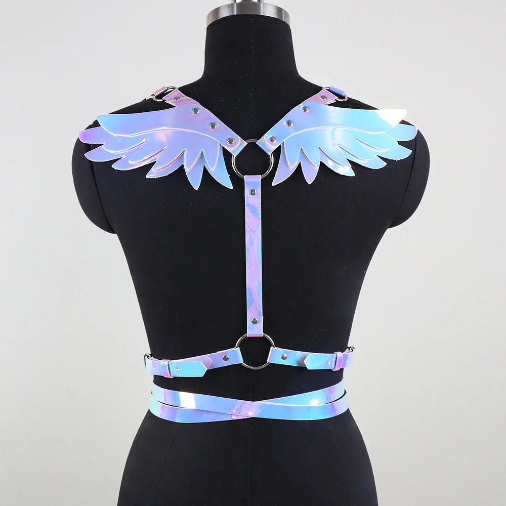 Holo Gothic Angelic Wings Harness