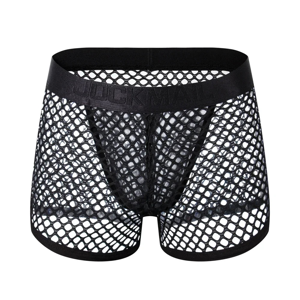 Jockmail 'Reveal All Fishnet' Underwear Shorts