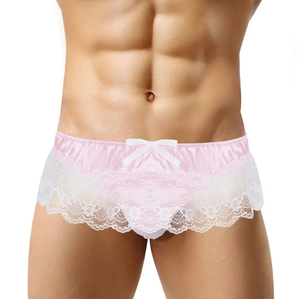 Bow & Lace Sissy Panties