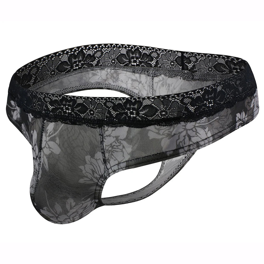 Floral Fantasy Lace Men's Thong